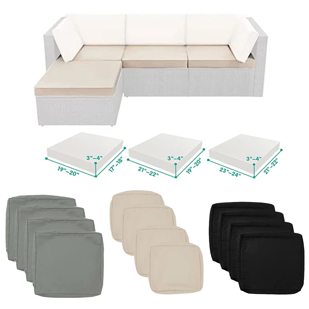 Outdoor Furniture Upholstery - 1-4 Set Bantal Sofa Luar Ruangan,