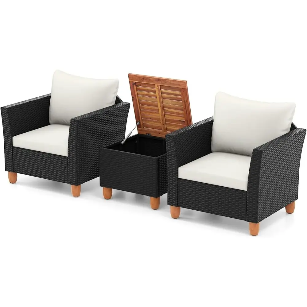 Outdoor Furniture Ideas - Set Furnitur Teras Luar Ruangan 3-Potong