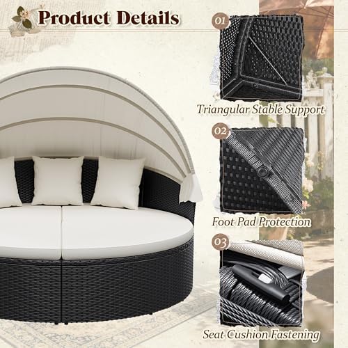 Furnitur Patio Tempat Tidur Bu - Outdoor Daybed Sofa ulasan dan harga