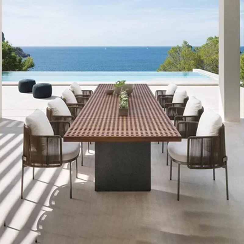 Set Furnitur Taman Kayu Tahan  - Outdoor Furniture Italian ulasan dan harga