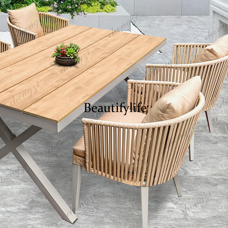 Set Meja Luar Ruangan dengan P - Outdoor Furniture Upholstery ulasan dan harga