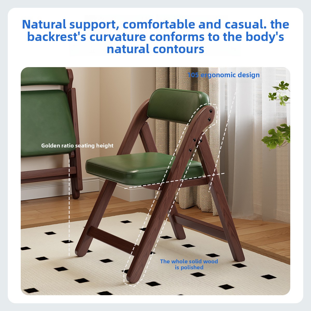 Kursi lipat kayu solid bergaya - Outdoor Furniture Ideas ulasan dan harga