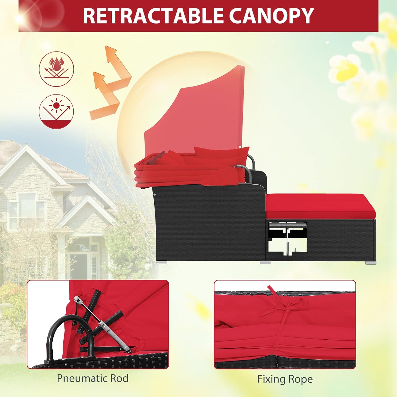Tempat Tidur Rotan Luar Ruanga - Outdoor Daybed Sofa ulasan dan harga