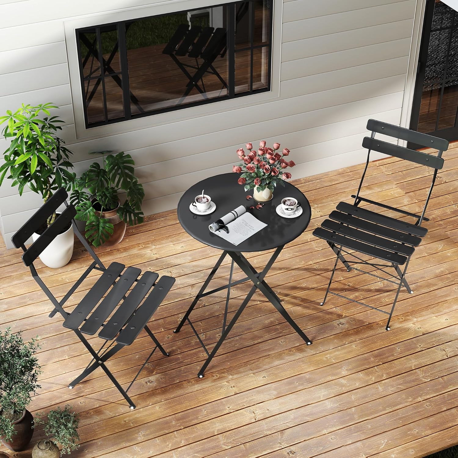 Set bistro luar ruangan lipat  - Outdoor Furniture Table ulasan dan harga