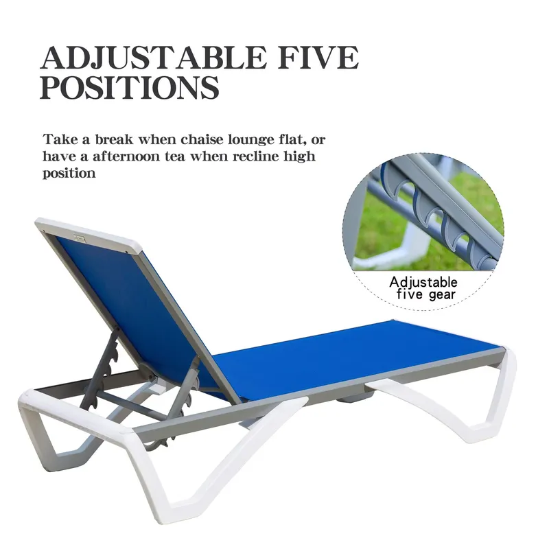 Kursi Santai Aluminium Modern  - Deck Chair Lounger ulasan dan harga