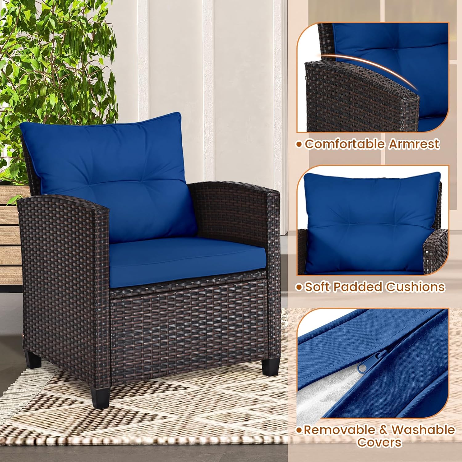 Set bistro luar ruangan 3 bagi - Outdoor Furniture Table ulasan dan harga