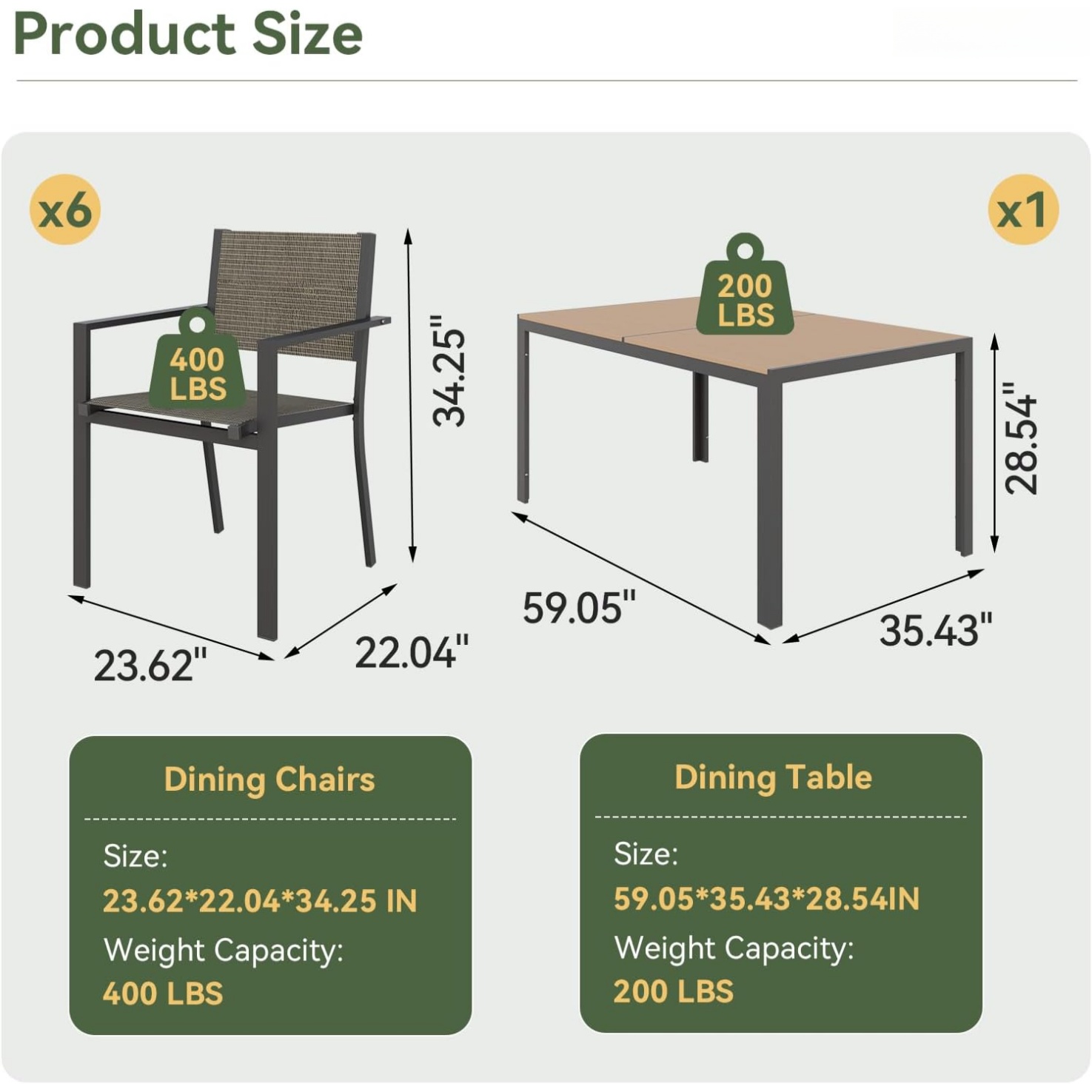 Aoxun Set Meja Makan Teras 7 B - Outdoor Furniture Ideas ulasan dan harga