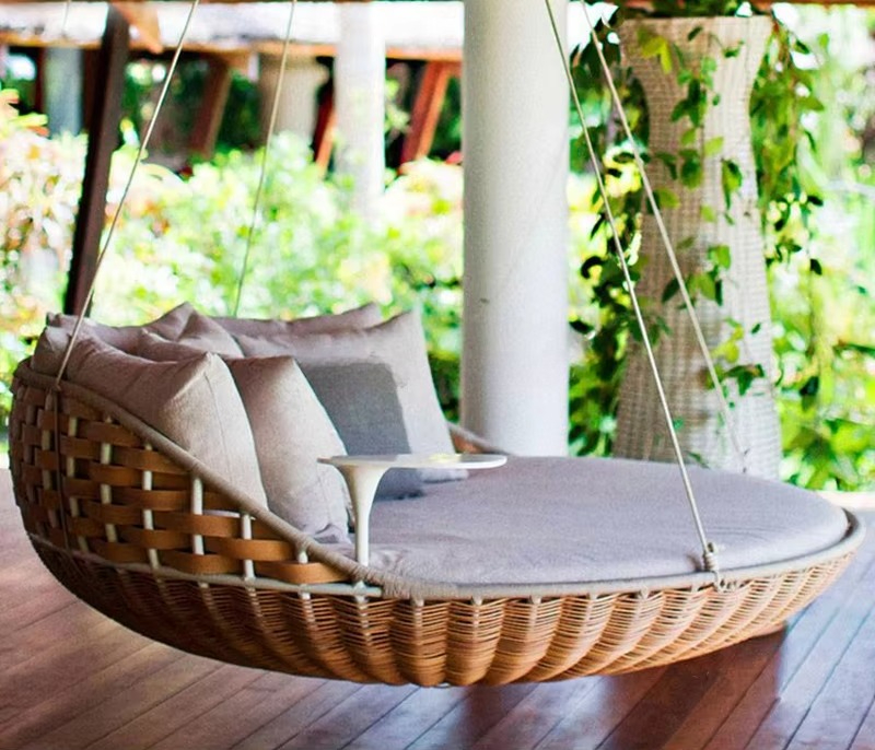 Tempat Tidur Gantung Bulat Rot - Outdoor Daybed Sofa ulasan dan harga