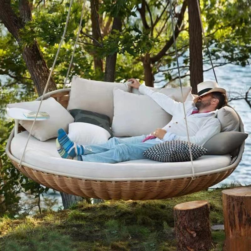 Tempat Tidur Gantung Bulat Rot - Outdoor Daybed Sofa ulasan dan harga